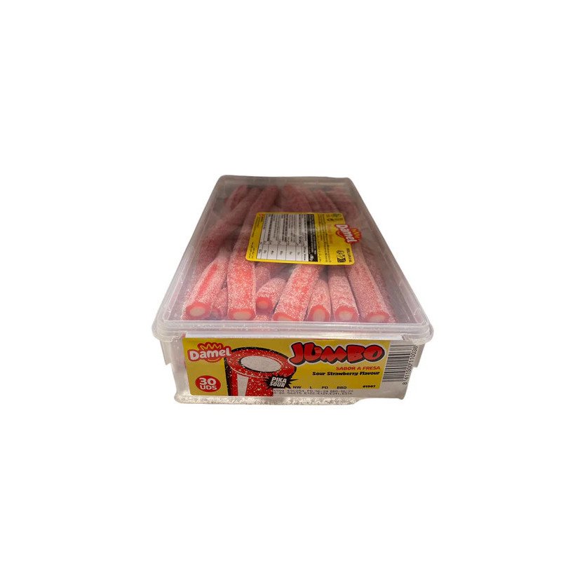 Damel Jumbo FRAISE Acidulés 30 PCS