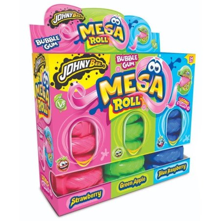 Méga Roll bubble gum Johny Bee 24 pcs