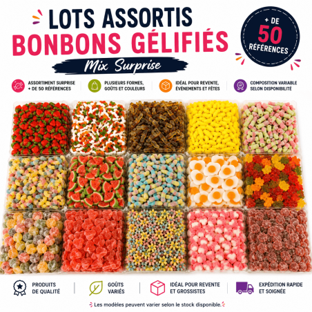 Lots Assortis Bonbons Gélifiés en Vrac | Confiserie Store