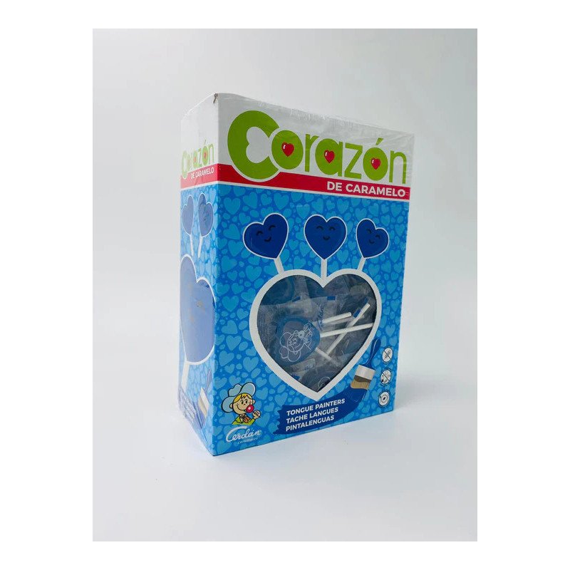 Sucette Petit Cœur Bleu Framboise 200 pcs