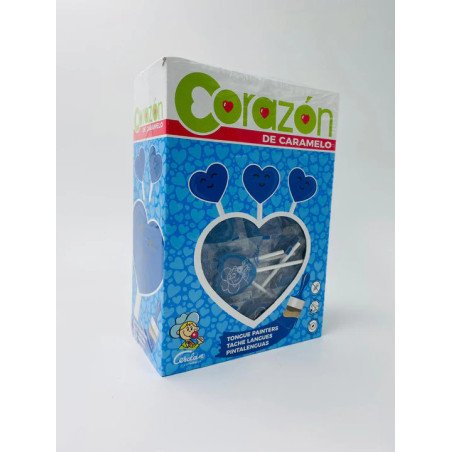Sucette Petit Cœur Bleu Framboise 200 pcs