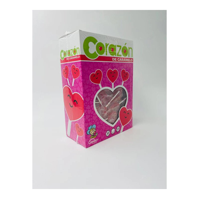 Sucettes Petit Cœur Rouge Cerise x200 – Vente en Gros