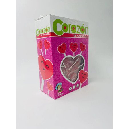 Sucettes Petit Cœur Rouge Cerise x200 – Vente en Gros